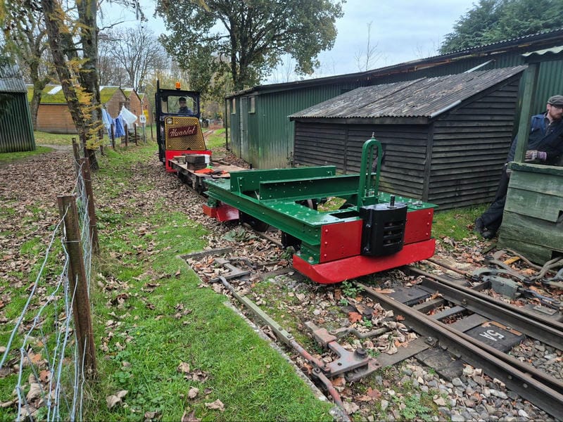 5713 on her way back into the sheds having been re-wheeled
